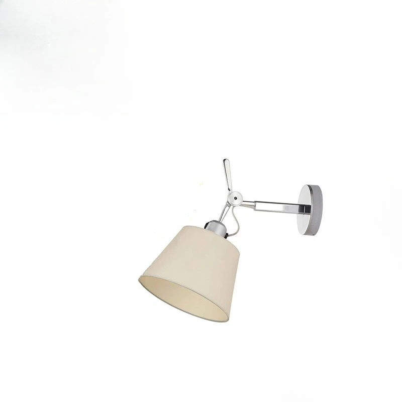 

Rocker arm wall lamp, Nordic designer medieval bedroom bedside lamp, study eye protection reading