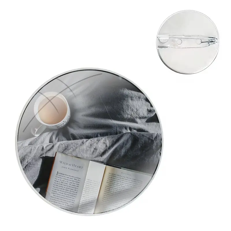 Glass Dome Broches para leitura de livros, pinos para roupas, chapéu, camisa, lapela, bolsa