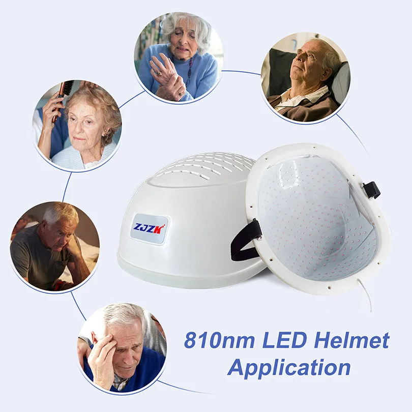 Professional 810nm Light Therapy Brain Stimulator Machine for Parkinson Disease 40Hz Wearable With Pulse and Continuous Modes