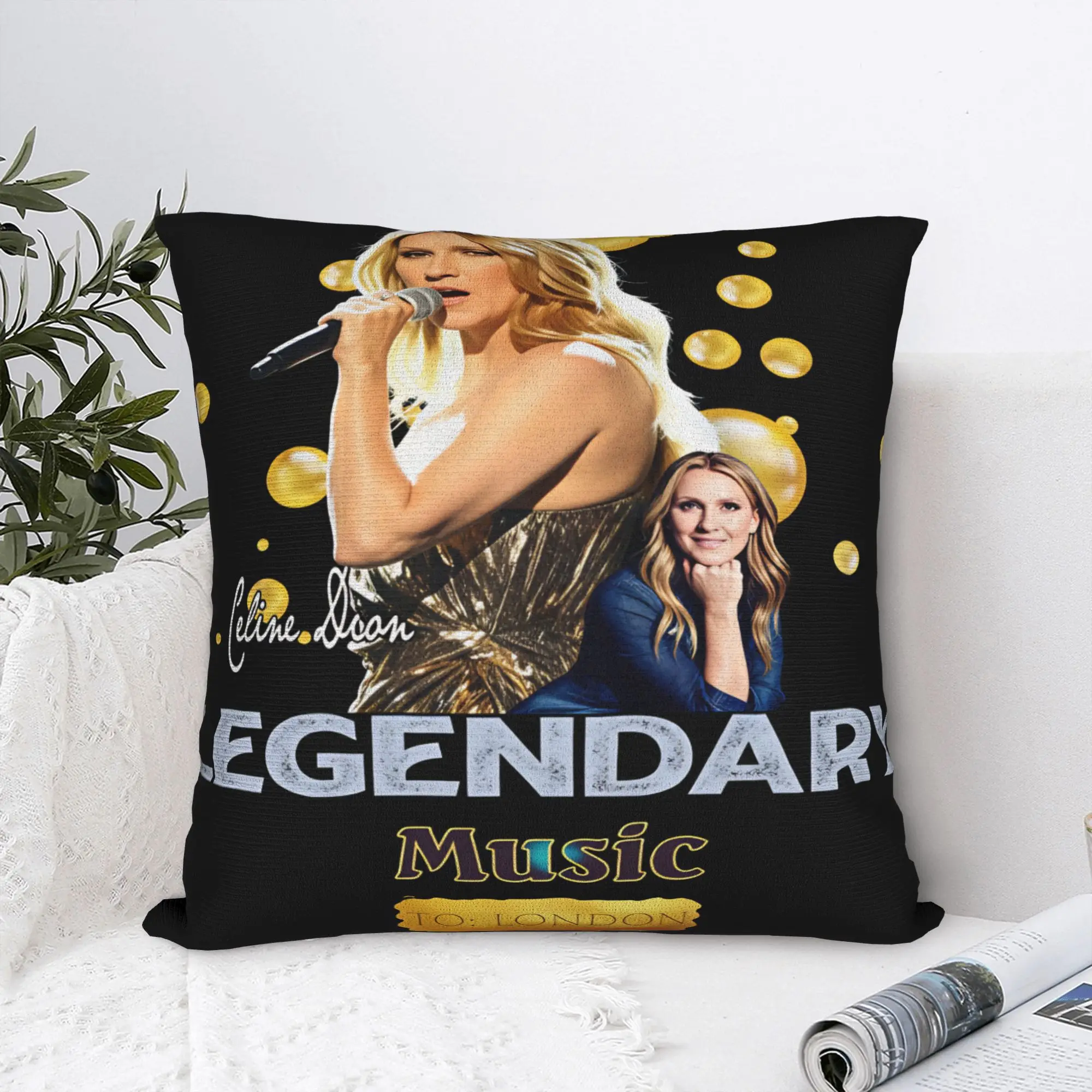 Celines Dions Paris 2026 Pillow Cover  Custom Cushion Cover Vintage Pillow Case For Couch Sofa Bedroom