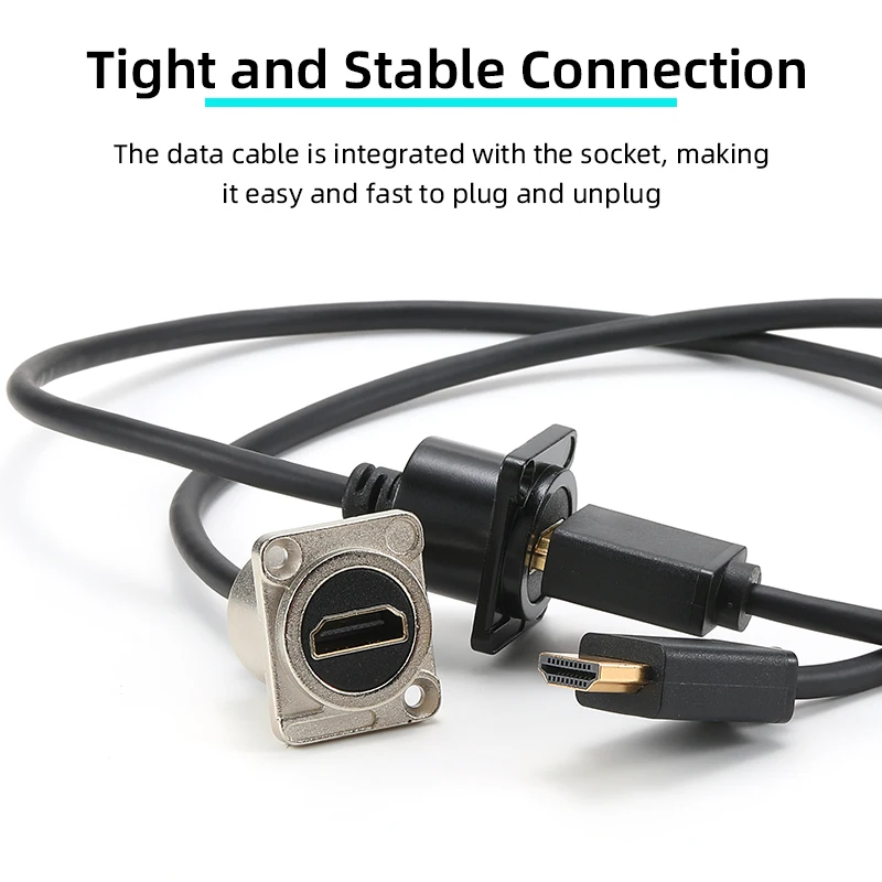 Kabel przedłużający HDMI 2.0 USB typu C o długości 0,5-2 m, złącze żeńskie do męskiego, adapter, przewody, do zastosowań w przemyśle motoryzacyjnym, samochodowym i motocyklowym. — zdjęcie produktu 4