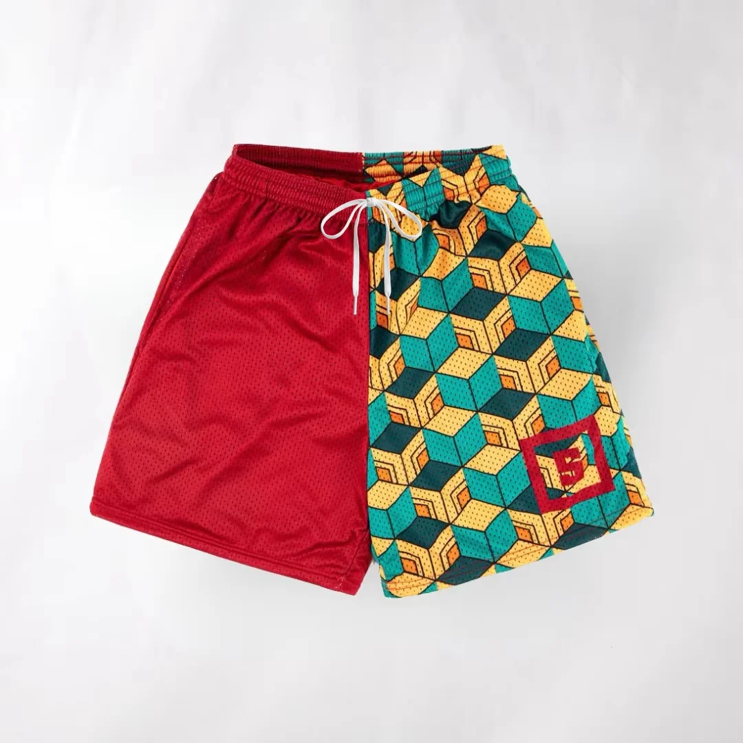 Trendy Unisex Collectible Demon Slayer Cube Shorts Soft Breathable Bottoms Ideal For Night Out And Casual Street Style Looks