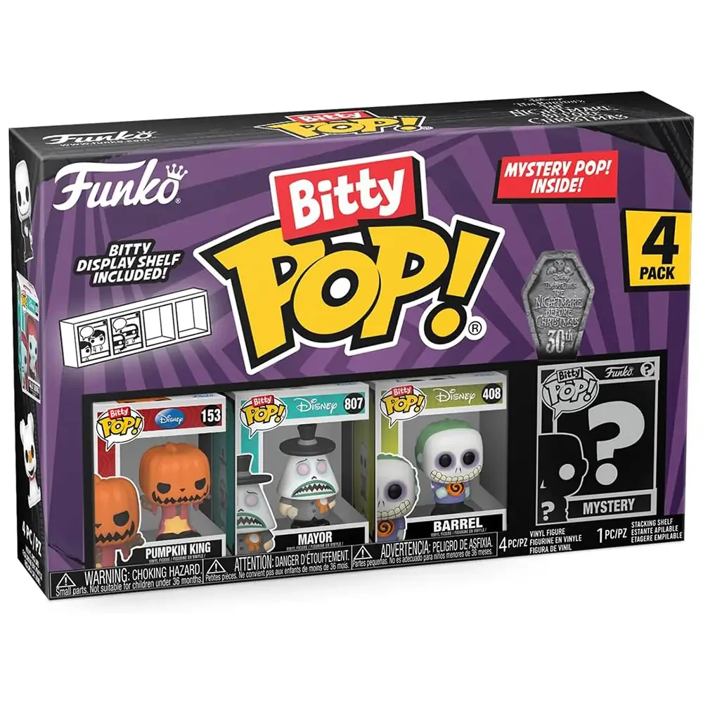 Bitty Pop! Nightmare before Christmas-Pumpkin King, mayor, Barrel and?, 73020