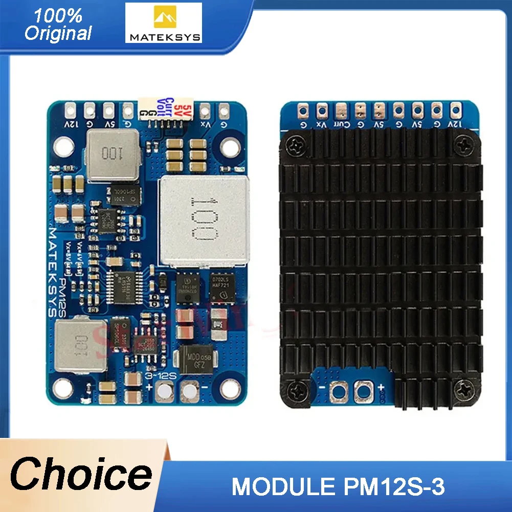 

MATEK PM12S-3 Power Module 3-12S LIPO 5V 9V VX BEC with HeatSink for RC Multirotor Fixed-Wing Airplane FPV Cinelifter