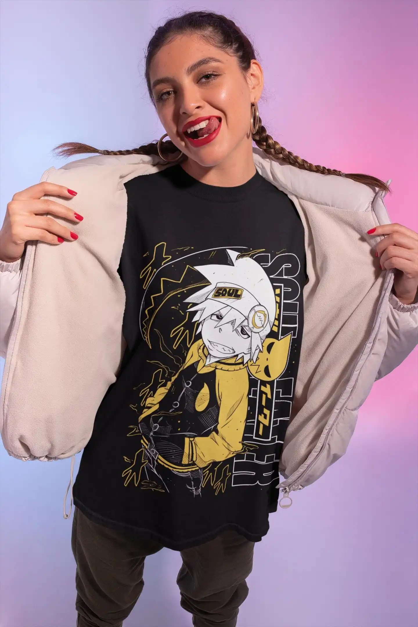 Soul Eater Death the Kid Shirt, Maka Albarn, Anime Shirt Soul Eater T-Shirt Anime Clothing Maka Albarn Tee