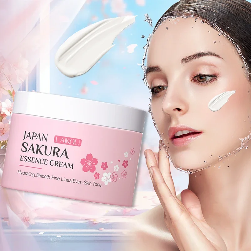 Crema Facial japonesa Sakura, loción Facial y suero que aclara los poros, hidratante, flor de cerezo