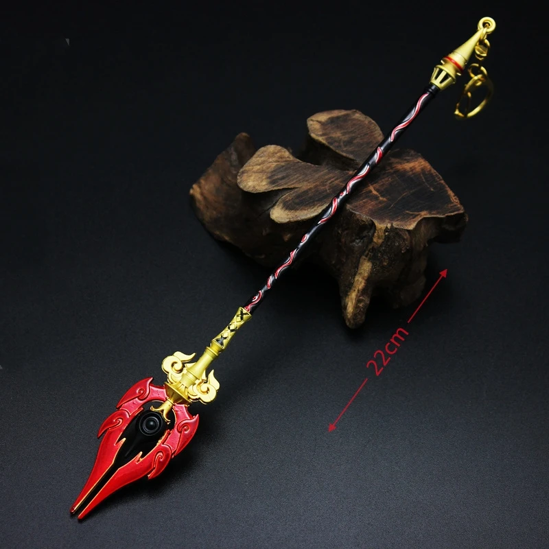 Anime Genshin Impact Weapon Polearms Metal Pendant Sword Weapons Waster Greatsword Alloy Key Rings Katana Game Peripherals Toy