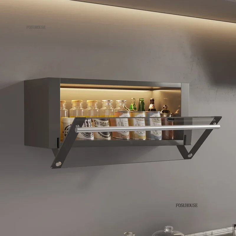 Modern Simple Kitchen Cabinets Home Wall-mounted Storage Cabinets Multi-functional Spice Storage Wall Cabinet Kitchen Furniture