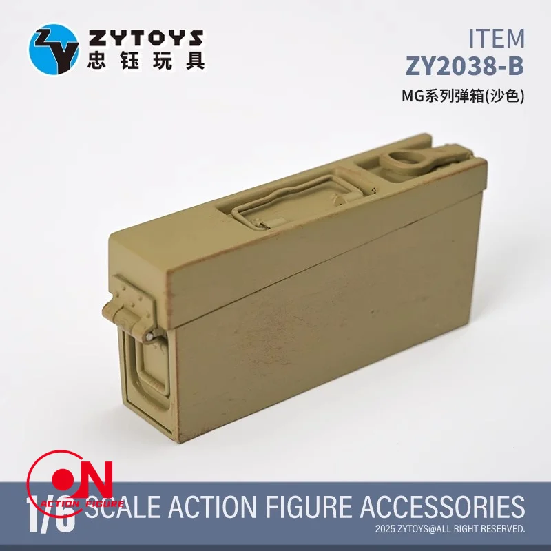 ZYTOYS ZY2038 1/6 échelle WWII allemande MG mitrailleuse à usage général MG34 MG42 boîte à munitions modèle adapté aux poupées d'action 12 ''