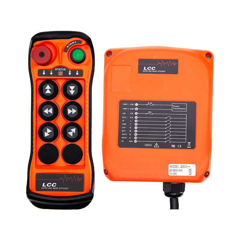 Q600 LCC 6 Key Wireless Universal Remote Control Waterproof for Industrial Radio Hoist Crane and Overhead Crane Q600 LCC 6 Key