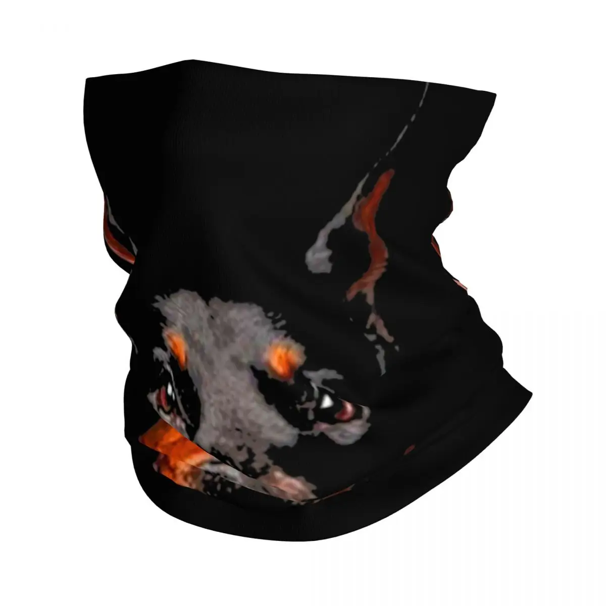 The Doberman Cartoon Bandana Neck Cover Printed Dog Animal Oversized Balaclavas Face Scarf Warm Cycling Hiking Unisex Adult