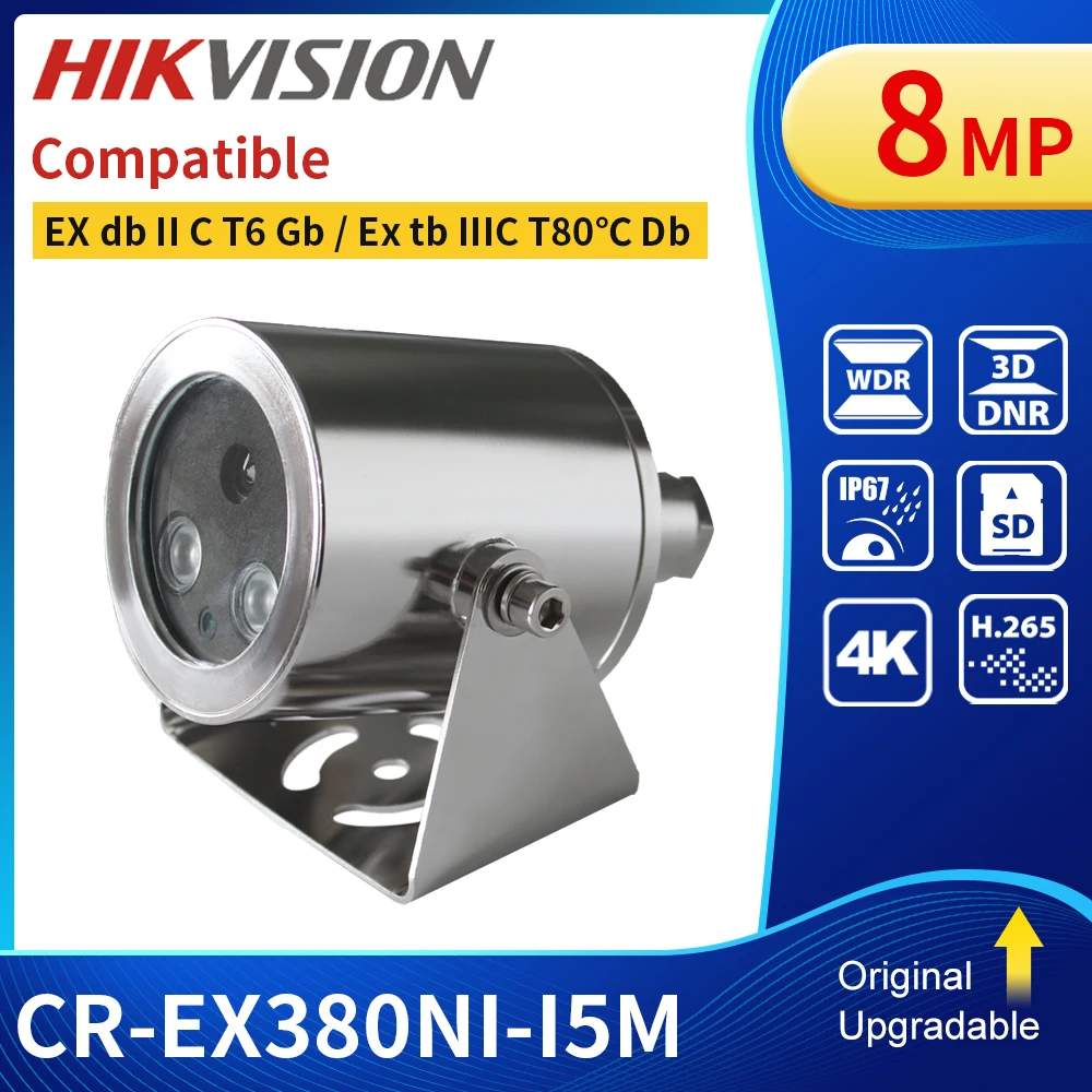 

Hik Compatible 4K Explosion-proof AcuSense CCTV Camera Bullet IP Outdoor POE 8MP 50m IR 304 Stainless Steel for Coal