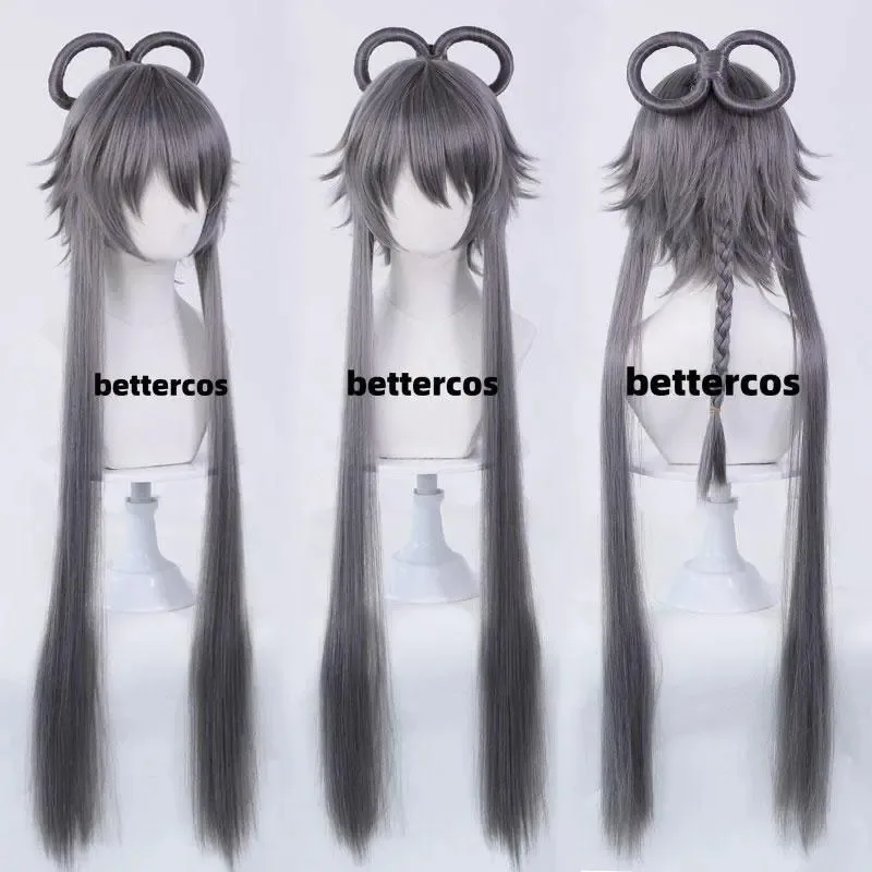 Penyanyi Wanita Lucu Panjang Pendek Rambut Abu-abu Luo Tianyi Cosplay Wig GF;54SV,G;89