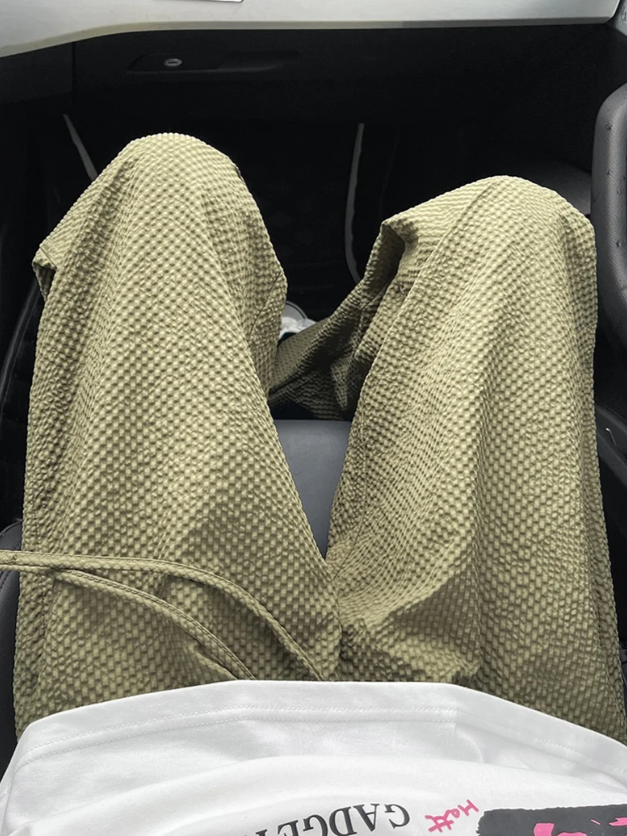 

Military een Bubble Pants Men's Spring Autumn Thin American Retro Sports Casual Pants Qui Dry Long Pants Youth Daily Wear