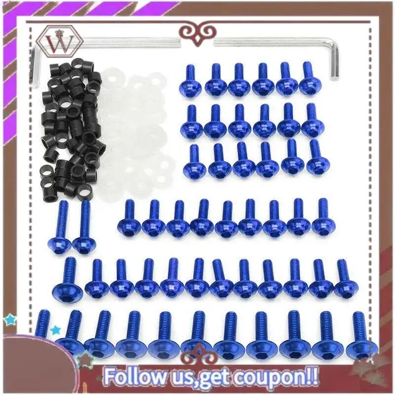 

A57E-158PCS Universal Motorcycle Fairing Screws Nuts Kit Moto Body Work Bolts Screw For YZF R1 R6 R3 2004- 2008