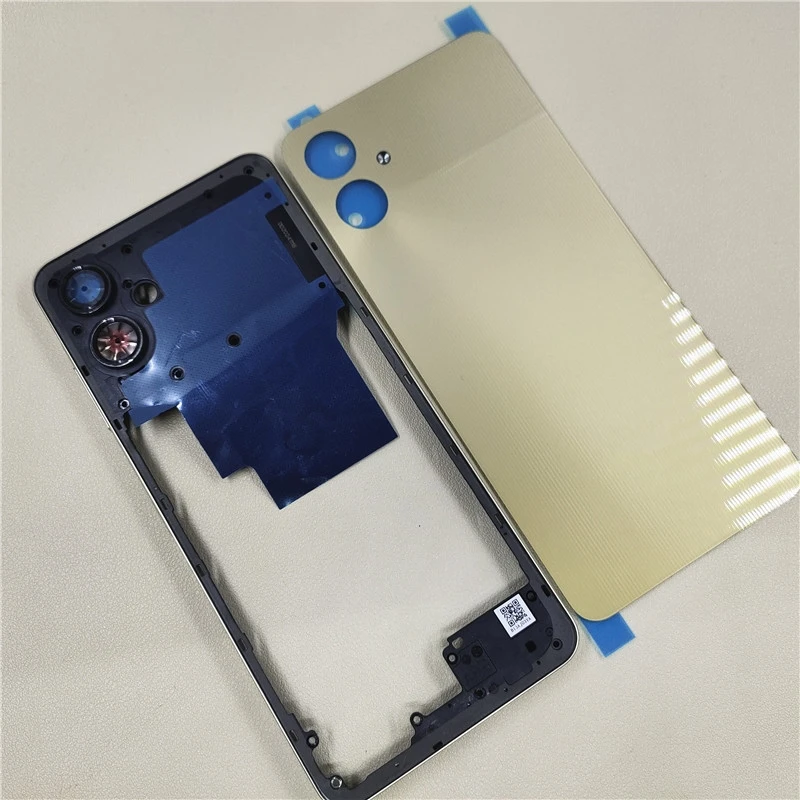 Full Housing for Samsung Galaxy A06 Middle Frame + Battery Cover Back Rear Door Housing Case with Camera Lens