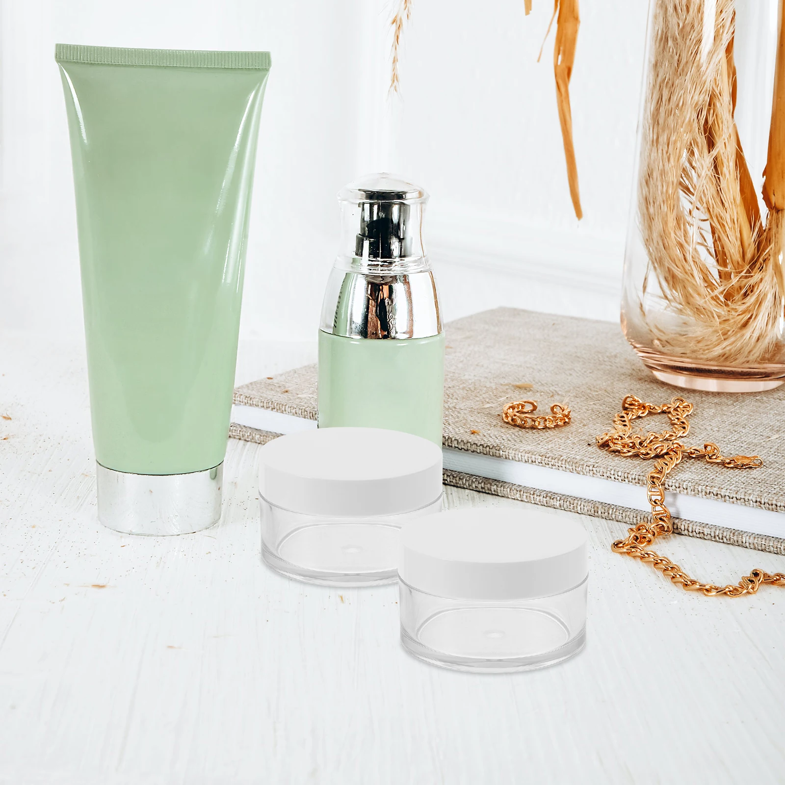 

3pcs 80ml PET Thick Bottom Jars Travel Size Sealed Cream Containers for Lotion Moisturizer Storage Small Bottle