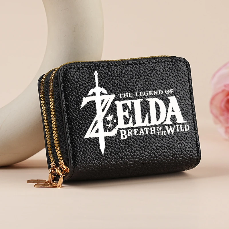 Zelda Purses Anime Game Character Printed Wallets Fashion Key Storage Bag Zipper Coin Purse Multi-purpose Wallet Birthday Gifts