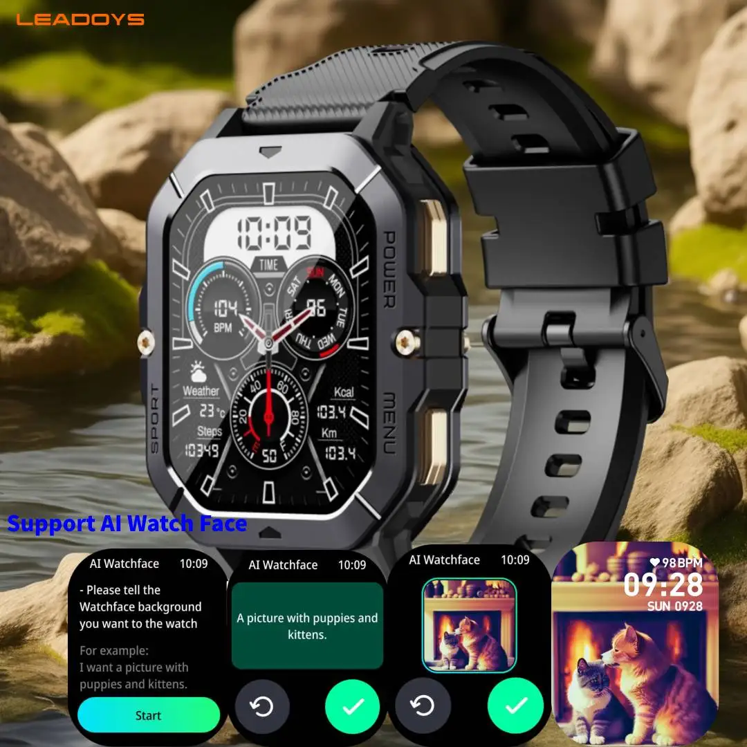 

C28 Smart Watch 2.02" TFT Screen Bluetooth Call Fitness Tracker Heart Rate Blood Oxygen 1ATM Waterproof Sports Smartwatch