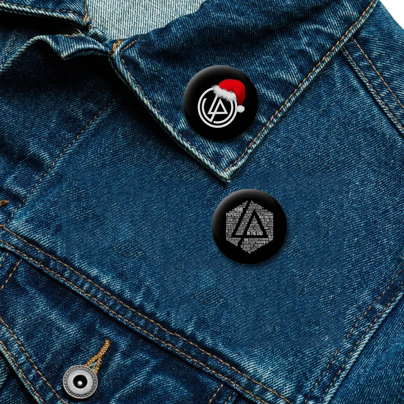 58mm Band L-linkin Park-S Metal Badge Enamel Pins Handmade Brooches for Clothes Backpack Decoration Jewelry Accessories Gifts