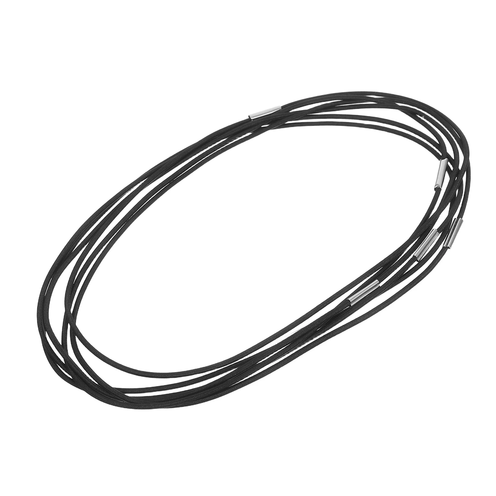 

6 Pcs Elastic Bands for A5 Notebooks Black Metal Buckle Strong Stretchy Fabric DIY Accessories Replacement Ropes