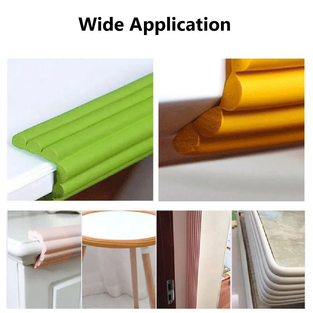 Home 16 Colors Children Protection Furniture Foam Bumper Table Edge Safety Desk Corner Protector Guard Strip Baby Safety