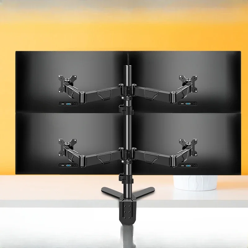 Multi-screen splicing monitor desktop bracket 32/34 inch lifting hanger