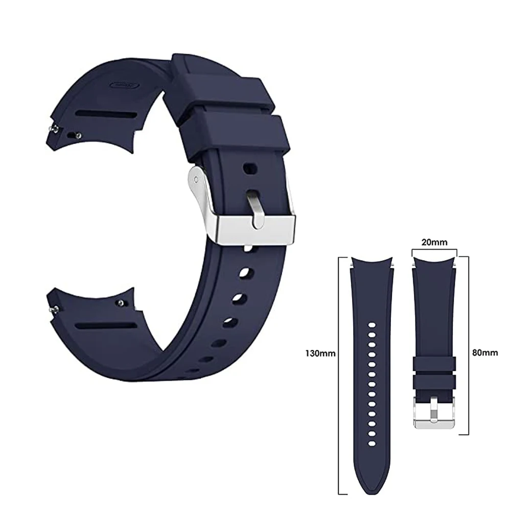 20mm Silicone Strap For Samsung Galaxy Watch 5 Pro 45mm Watch 5 40mm 44mm Sport Correa Bracelet Galaxy Watch 6/4/4 Classic Band