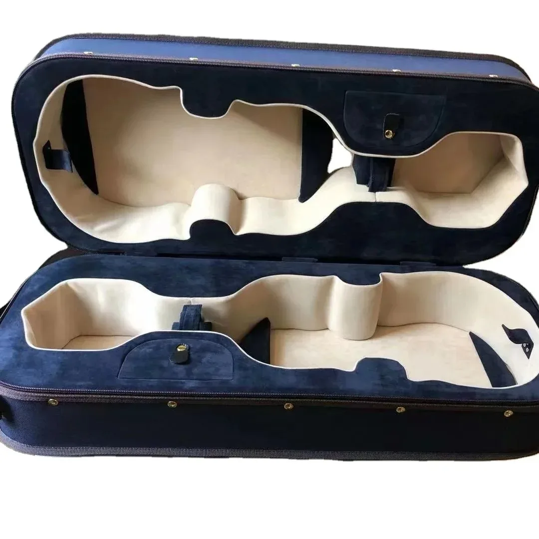 

Hooqu Wholesale High Grade Violin Accessories Light Foam Case Double Violin Case 4/4 Size Protective Case