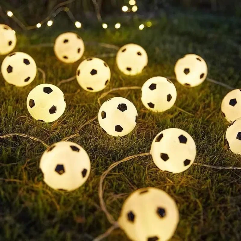 1.5m 10LED Soccer Ball Fairy String Light Bedroom Hanging Lights Garden Sports Football Theme Birthday Party Favors Decoration