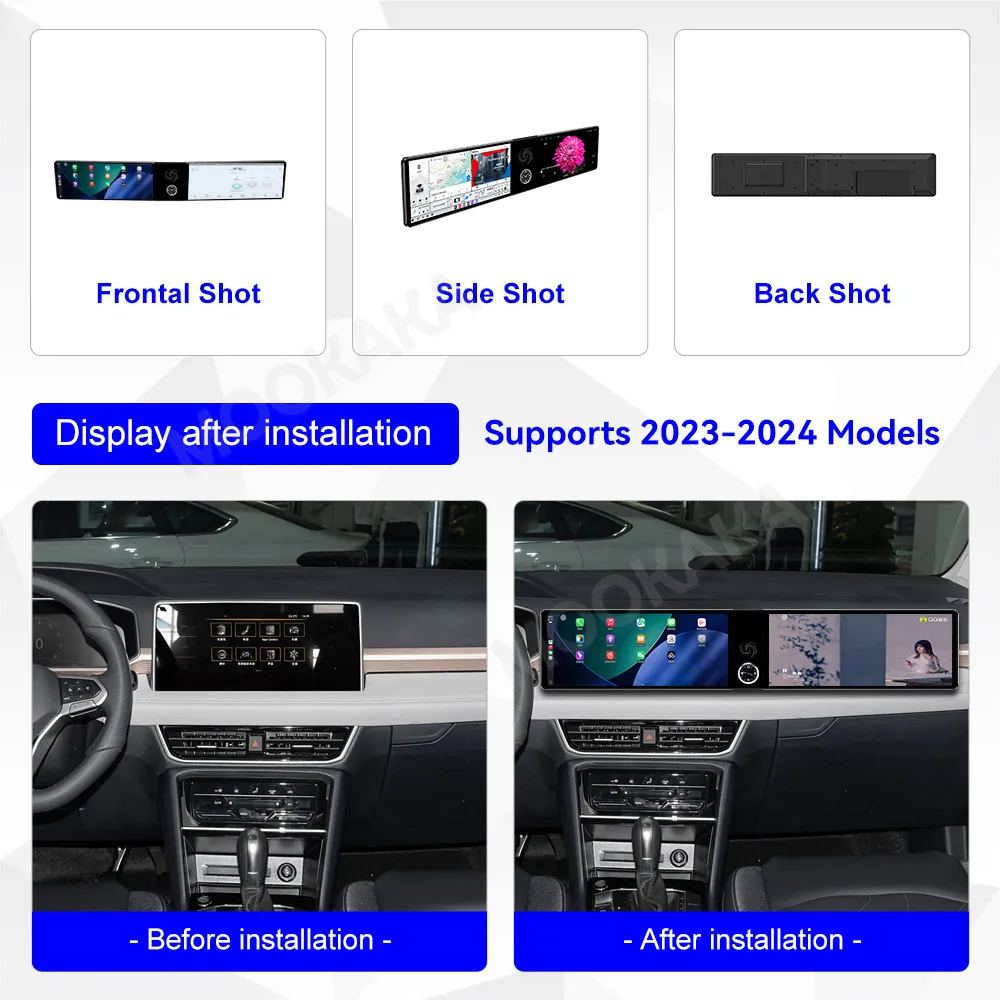 راديو السيارة أندرويد 24.6 "شاشة مزدوجة ل Volkswagen Tharu 2023 2024 ستيريو الوسائط المتعددة لتحديد المواقع والملاحة Carplay مسجل شرائط DSP #6