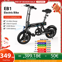 EB1 Electric Bike 350W 7.8Ah Electric Bicycle 40km Max Range 25km/h Speed 14inch Foldable  Electric Bike