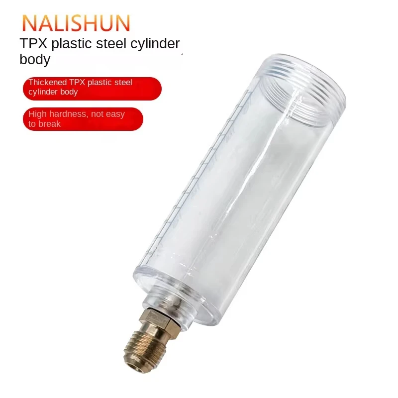 30ML 1Oz A/C Oil Dye Manual Injector with 1/4 SAE Low Side Quick Coupler Adapter for Car Vehicle Home Air Conditioner