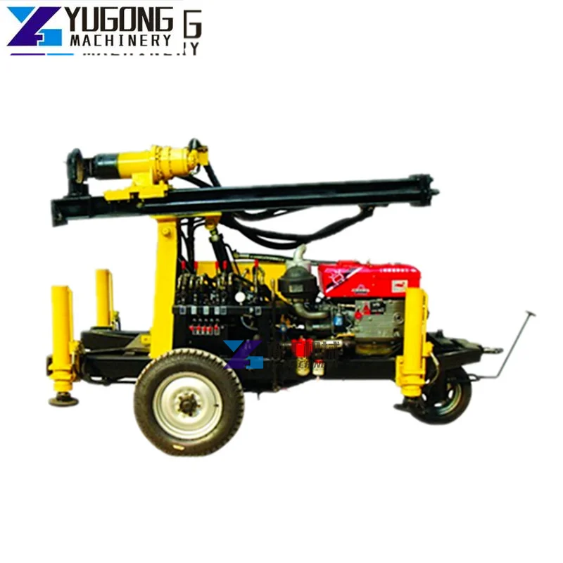 Diesel Type 200m Depth Underground Rotary Bore Water Well Drilling Machine for Sales Percussion Water Well Drilling Rig