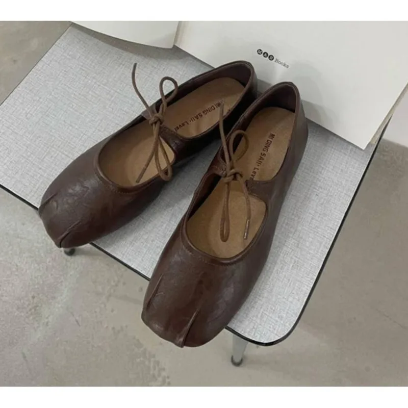 

Весенние женские балетки на плоской подошве, весна 2021, повседневная женская кожаная обувь на мягкой подошве с узлом-бабочкой