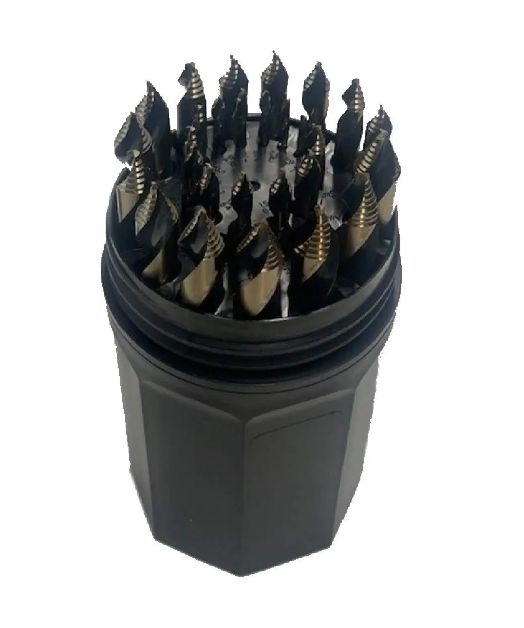 22903 1/16 in. -1/2 in. Super Premium Black and Gold Oxide Hi-Molybdenum Steel Drill Bit Set 29-Piece Grey