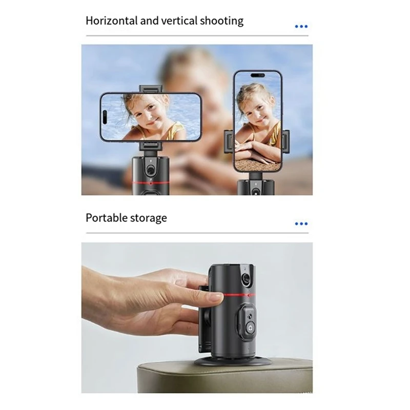 P02 360 °   Gimbal Estabilizador Desktop AI Gimbal de rastreamento automático com controle remoto para estabilizador de smartphone