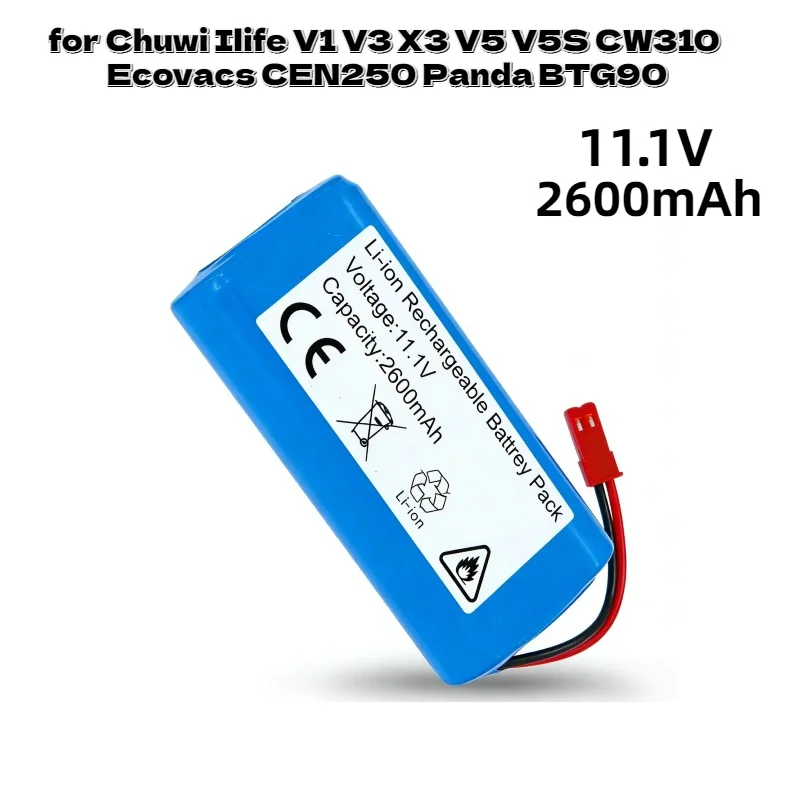 

11.1V4000mAh Replacement Battery12V Li-ion Stable for Chuwi IlifeV1 V3 X3 V5 V5S CW310 Ecovacs CEN250 Panda BTG90 Vacuum Cleaner