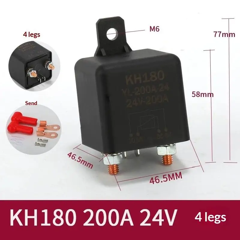 4Pin Battery Switch Relay 12/24V 100/120/200A Waterproof Durable Current Starter for ATV UTV Yacht Agricultural Vehicle