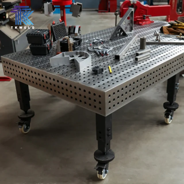 

TKweld CE Certified 3D/2D Flexible Robot Work Table 2000*1000*200mm 16mm 28mm Nitride Soldering Station with Certificate