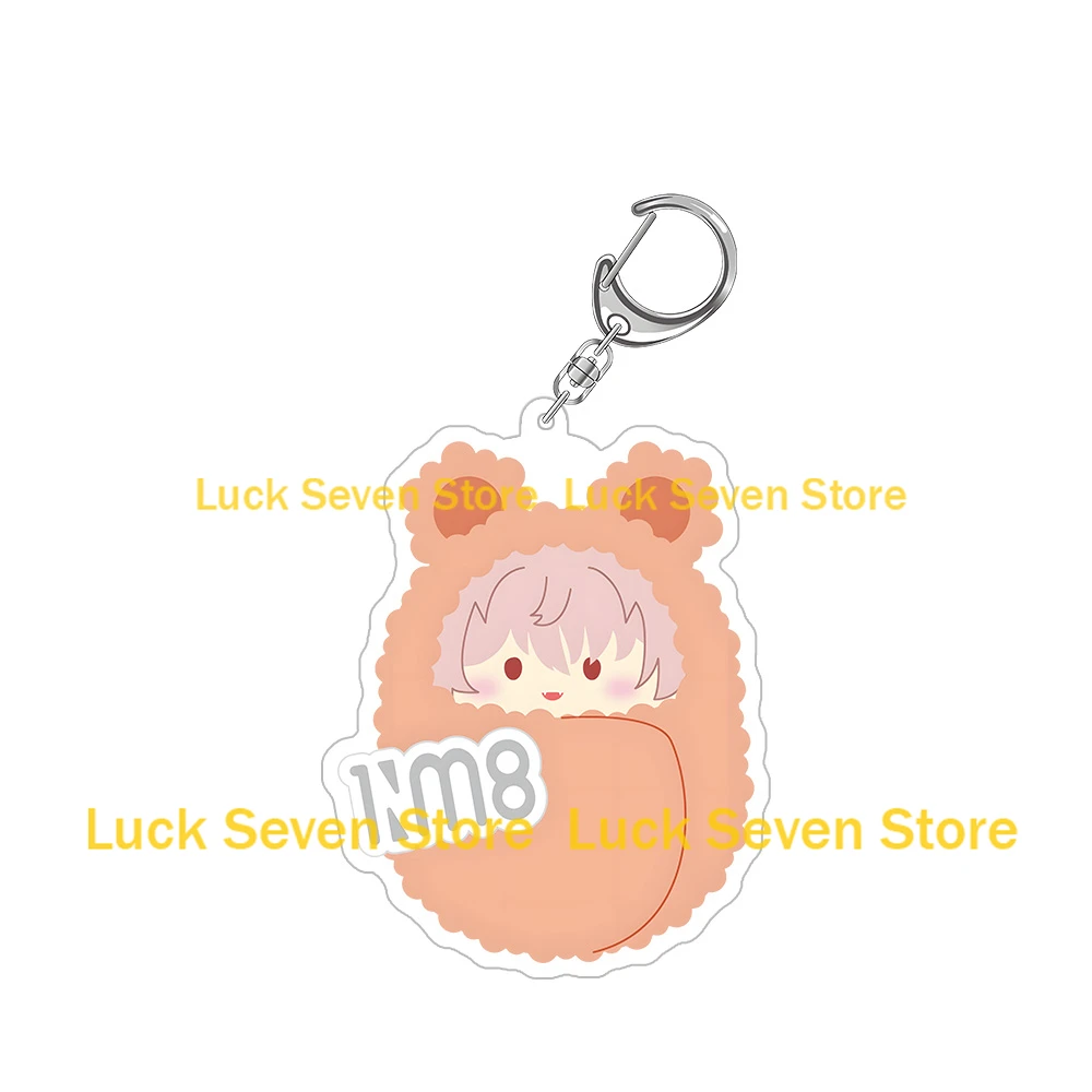 المفقة لايف ألين Sugasano Yeon Hajun Anne Faulkner Naoakira Saimon Zen Gaho Yeon Dongha Q-version سلسلة مفاتيح مصنوعة من الأكريليك قلادة