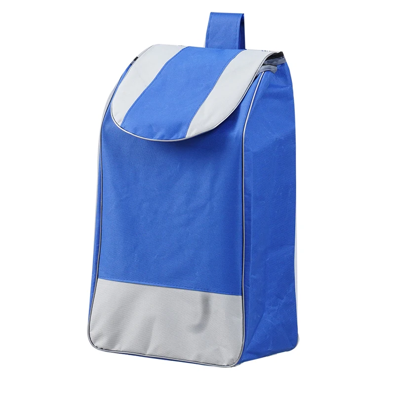 Bolsa de Cras Extra ande, Cesta de Mercado Portátil, Carro para Crar Verduras, Carro de Equipaje con Barra de Arrastr...