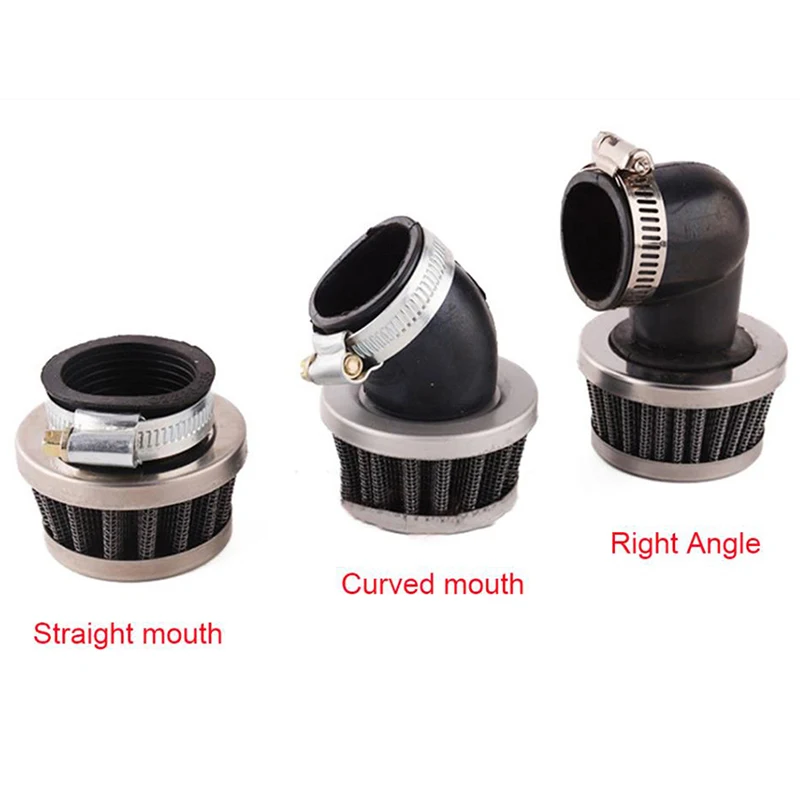 Motorcycle Black Air Filters 35Mm Universal Atv Scooter Pit Dirt Bike Stright Curved Right Mini Air Filter Cleaner