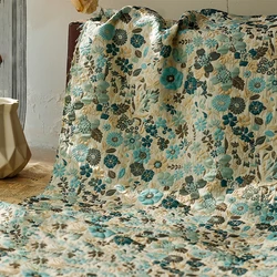 Garden Style Small Flower Yarn Dyed Embossed Jacquard Fabric Women's Luggage Dress Making Fabrics 50cmx150cm
