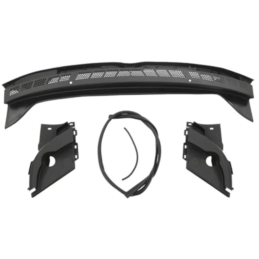 Windshield Cowl Cover Wiper Arm Trim Kit for 2006-2011 Honda Civic - ABS Black Replacement Panel Set with Precise Fit for OEM 7