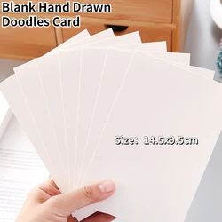 50/100/200pcs 14.5x9.5cm Blank Hand Drawn Card Cardboard Paper DIY Kraft Paper Doodles Greeting Card Postcard Packing Gift Card