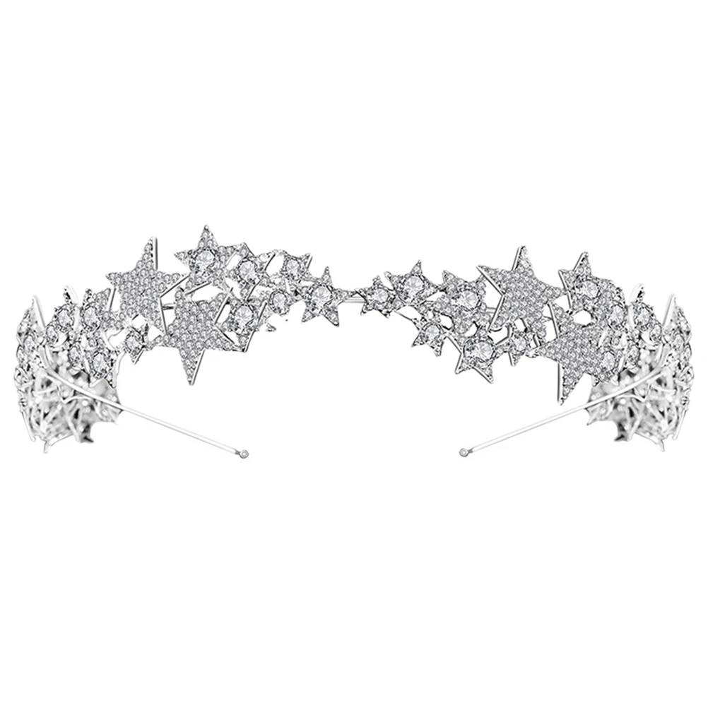 

Crown Headband Bridal Hair Accessories Elegant Rhinestone Headdress Wedding Party Prom Diamond Lightweight Comfortable