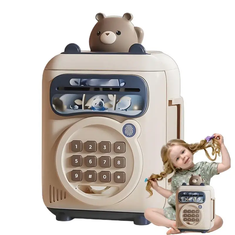 

ATM Bank For Kids Money Cash Coin Bank Box Password Code Lock Large Capacity Savings Container Cash Organization For Bedroom