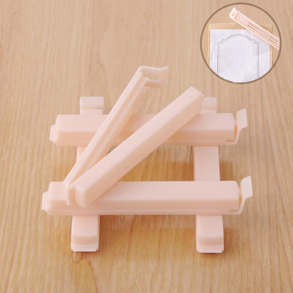 

6Pcs Sealing Clips Plastic Food Bag Clamp Snack Milk Powder Salt Oatmeal Reusable Sealer Sealing Clips