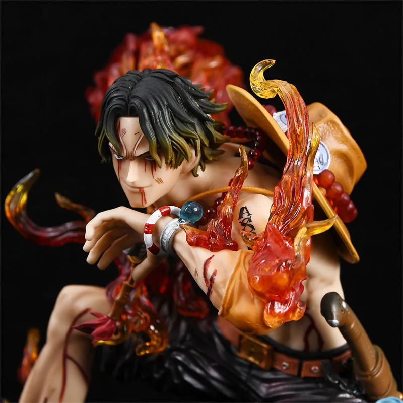 2024 One Piece Gk Anime Resonance Series Fire Fist Ace Battle Damage Edition 20cm Anime modelo estatua decoración colección de regalos